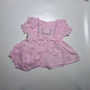 Baby Girl Embroidered Frock and Bloomer Set