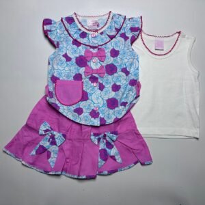 Baby Girl Floral Frock and Skirt Set