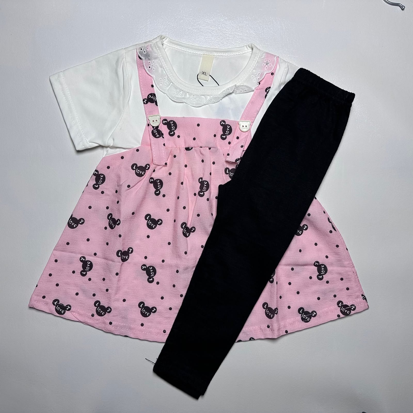 Baby Girl Printed Frock with Trousers