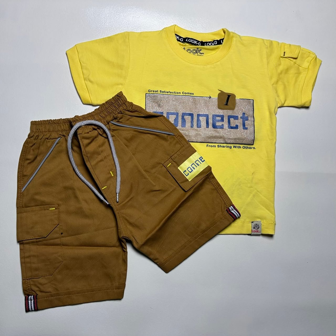 Kids Graphic T-Shirt and Cargo Shorts Set