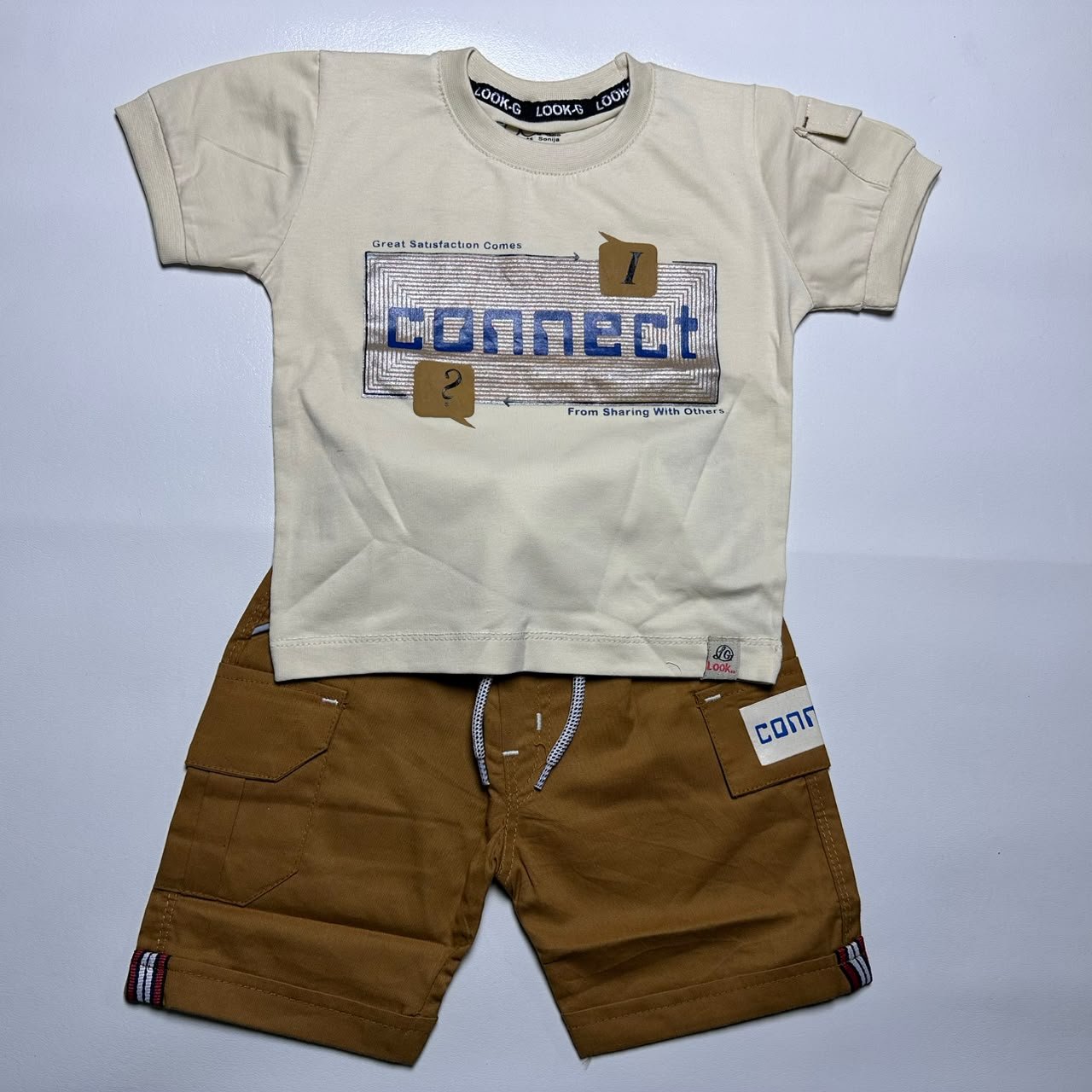 Kids Graphic T-Shirt and Cargo Shorts Set - Image 6