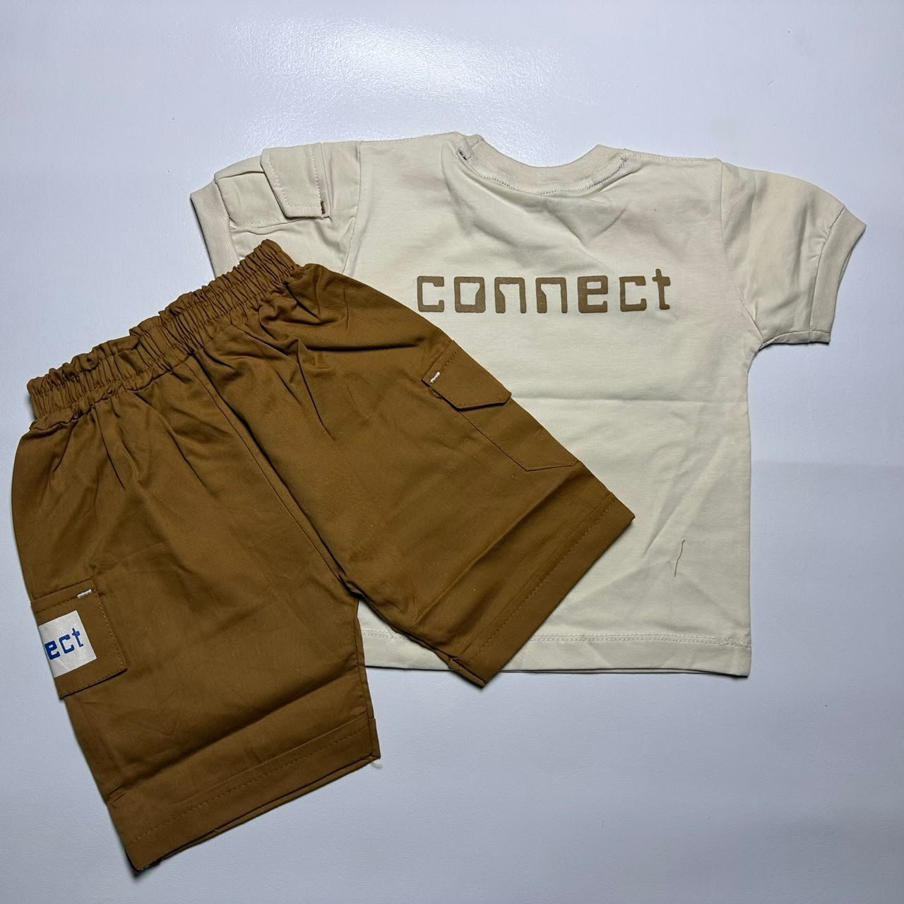 Kids Graphic T-Shirt and Cargo Shorts Set - Image 5