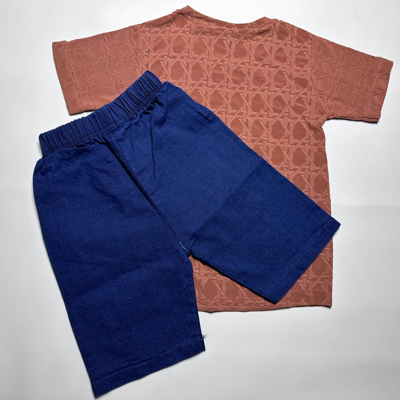 Kids "Brooklyn California" Graphic T-Shirt and Denim Shorts Set - Image 2